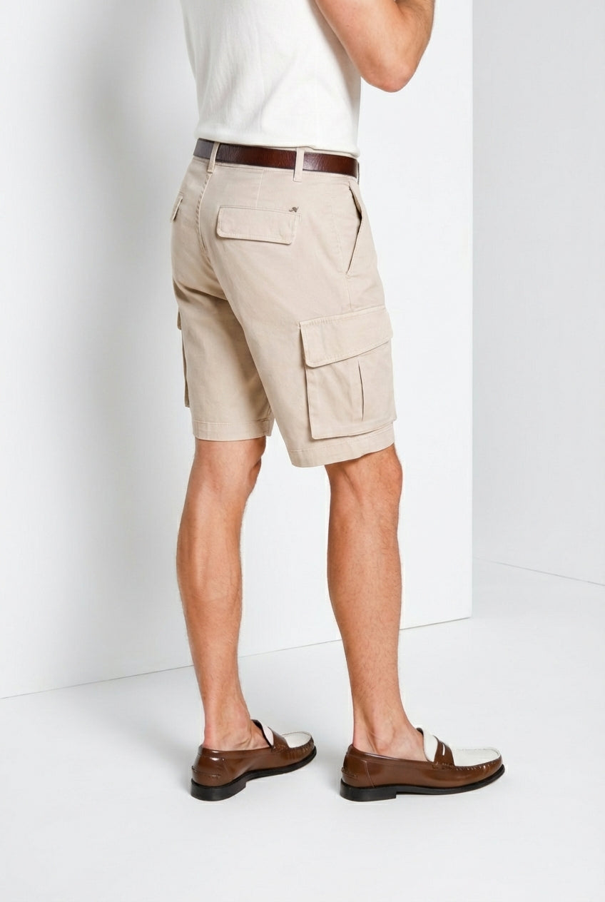 Chile bermuda cargo homme en satin stretch slim fit ①