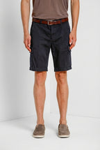 Chile bermuda cargo homme en satin stretch slim fit ①