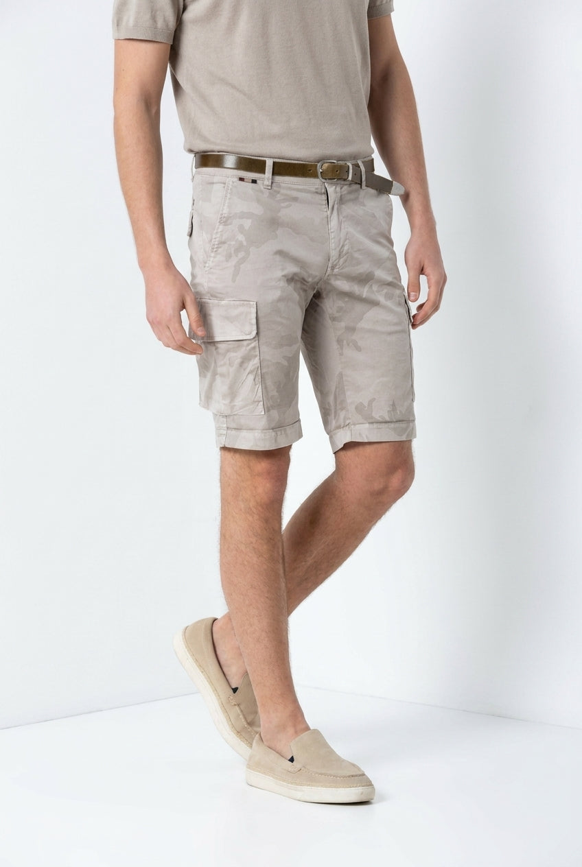 Chile Bermuda Cargo Herren aus Twill Camouflage-Druck slim fit ①