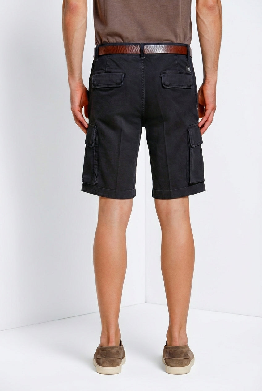 Chile bermuda cargo hombre en satén stretch slim fit ①