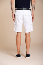 Chile bermuda cargo uomo in raso stretch slim fit ①