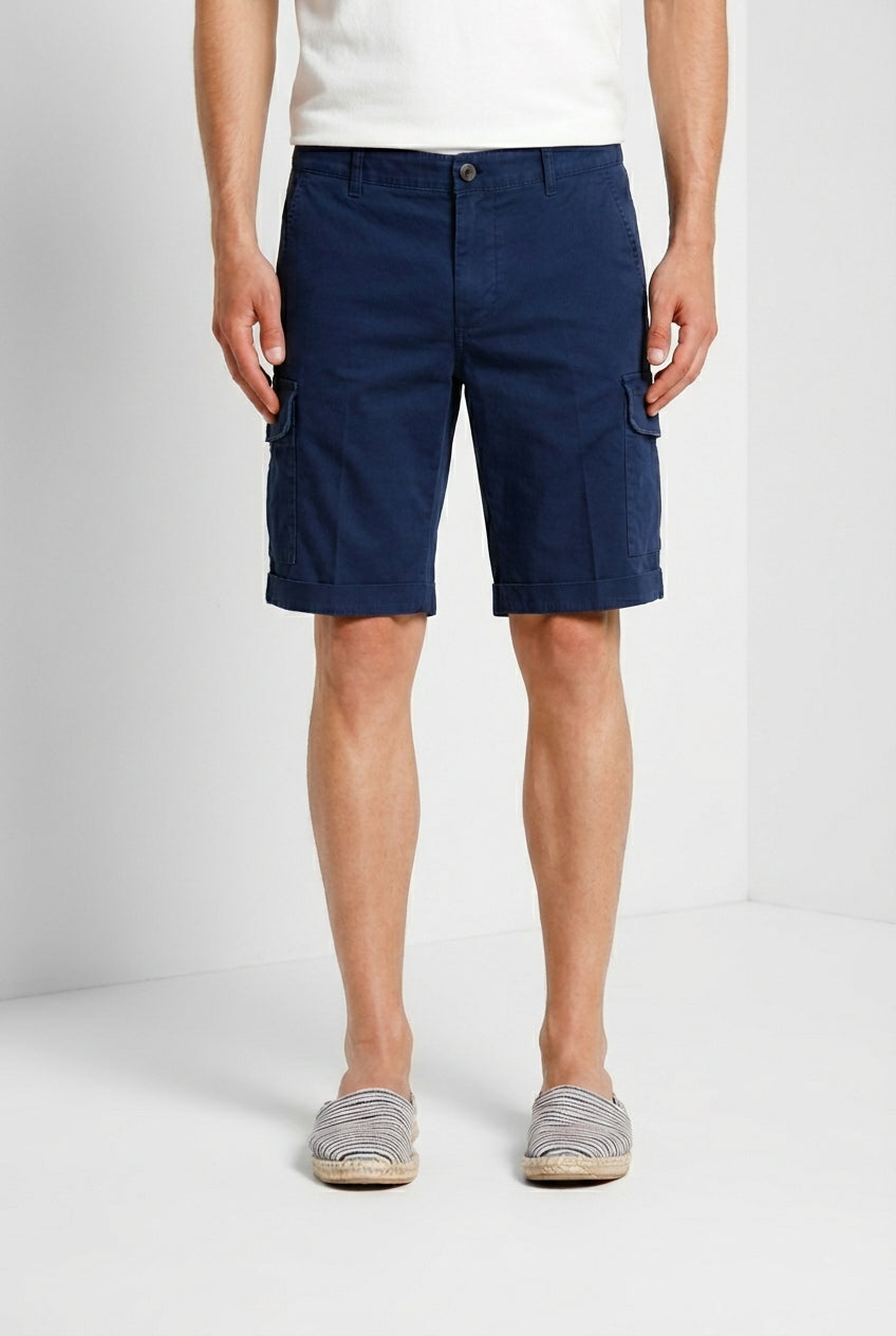 Chile bermuda cargo uomo in raso stretch slim fit  ①