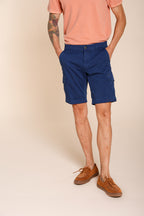 Chile men's cargo bermuda in stretch satin slim fit ①