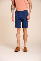 Chile men's cargo bermuda in stretch satin slim fit ①