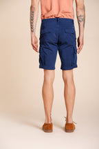 Chile men's cargo bermuda in stretch satin slim fit ①