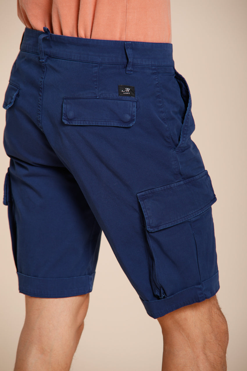 Chile men's cargo bermuda in stretch satin slim fit ①