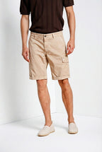 Chile bermuda cargo uomo in raso stretch slim fit ①