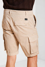 Chile bermuda cargo uomo in raso stretch slim fit ①