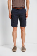 Chile bermuda cargo hombre en satén stretch slim fit ①