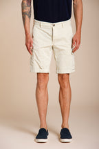 Chile bermuda cargo homme en satin stretch slim fit ①