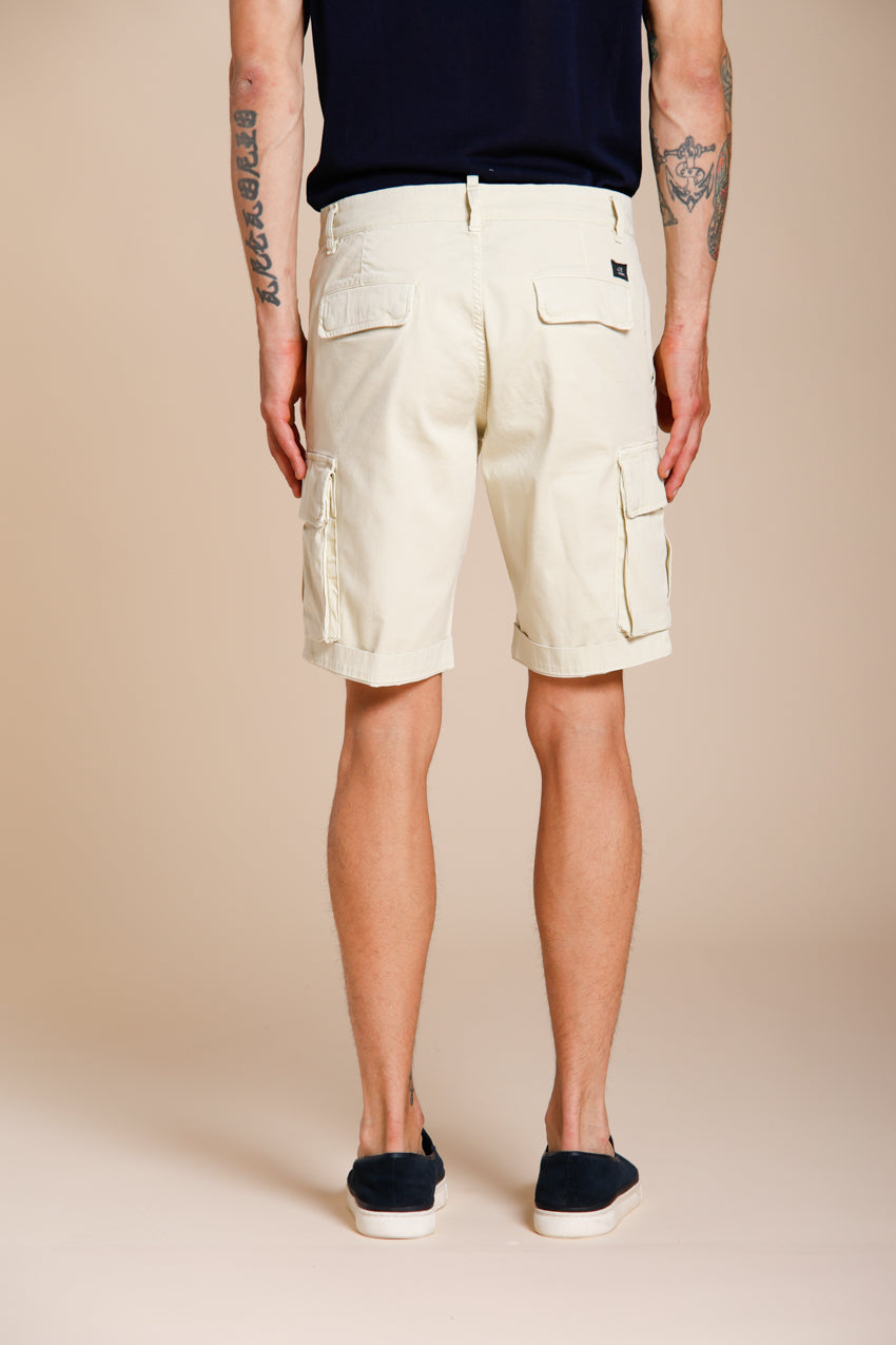 Chile bermuda cargo homme en satin stretch slim fit ①