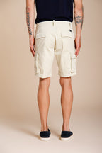 Chile bermuda cargo homme en satin stretch slim fit ①