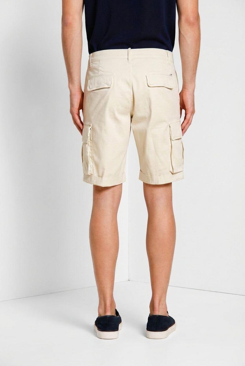 Chile bermuda cargo homme en satin stretch slim fit ①