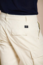 Chile bermuda cargo homme en satin stretch slim fit ①