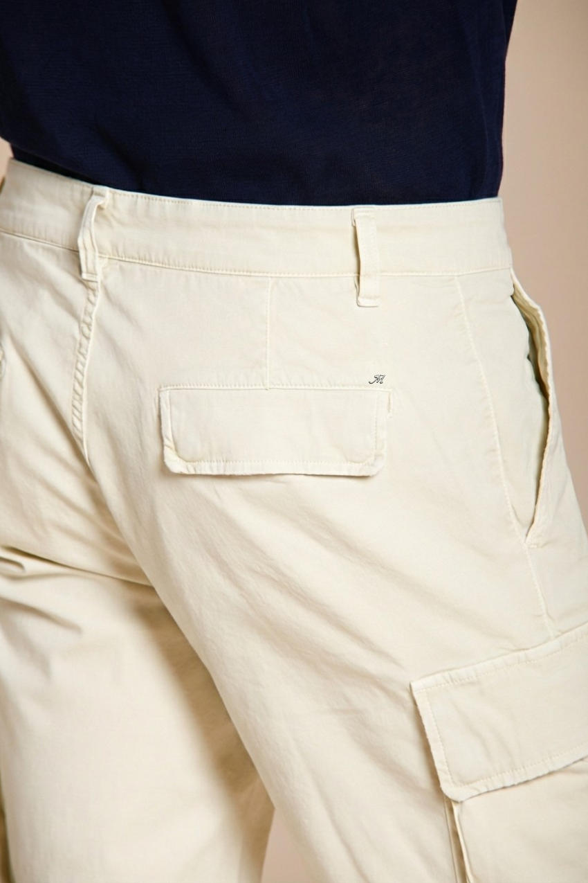 Chile bermuda cargo uomo in raso stretch slim fit ①