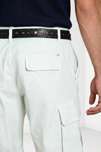 Chile bermuda cargo homme en satin stretch slim fit ①