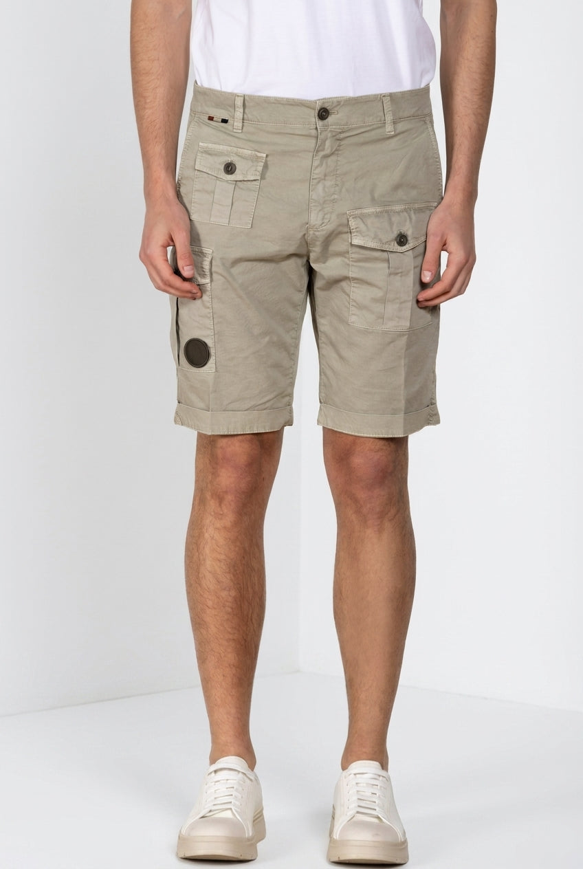 George Coolpocket bermuda cargo homme en gabardine stretch logo edition carrot fit ①