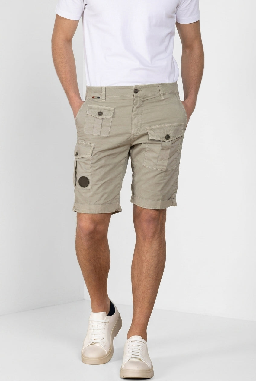 George Coolpocket bermuda cargo hombre en gabardina stretch logo edition carrot fit ①