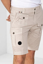 George Coolpocket bermuda cargo uomo in gabardina stretch logo edition carrot fit ①