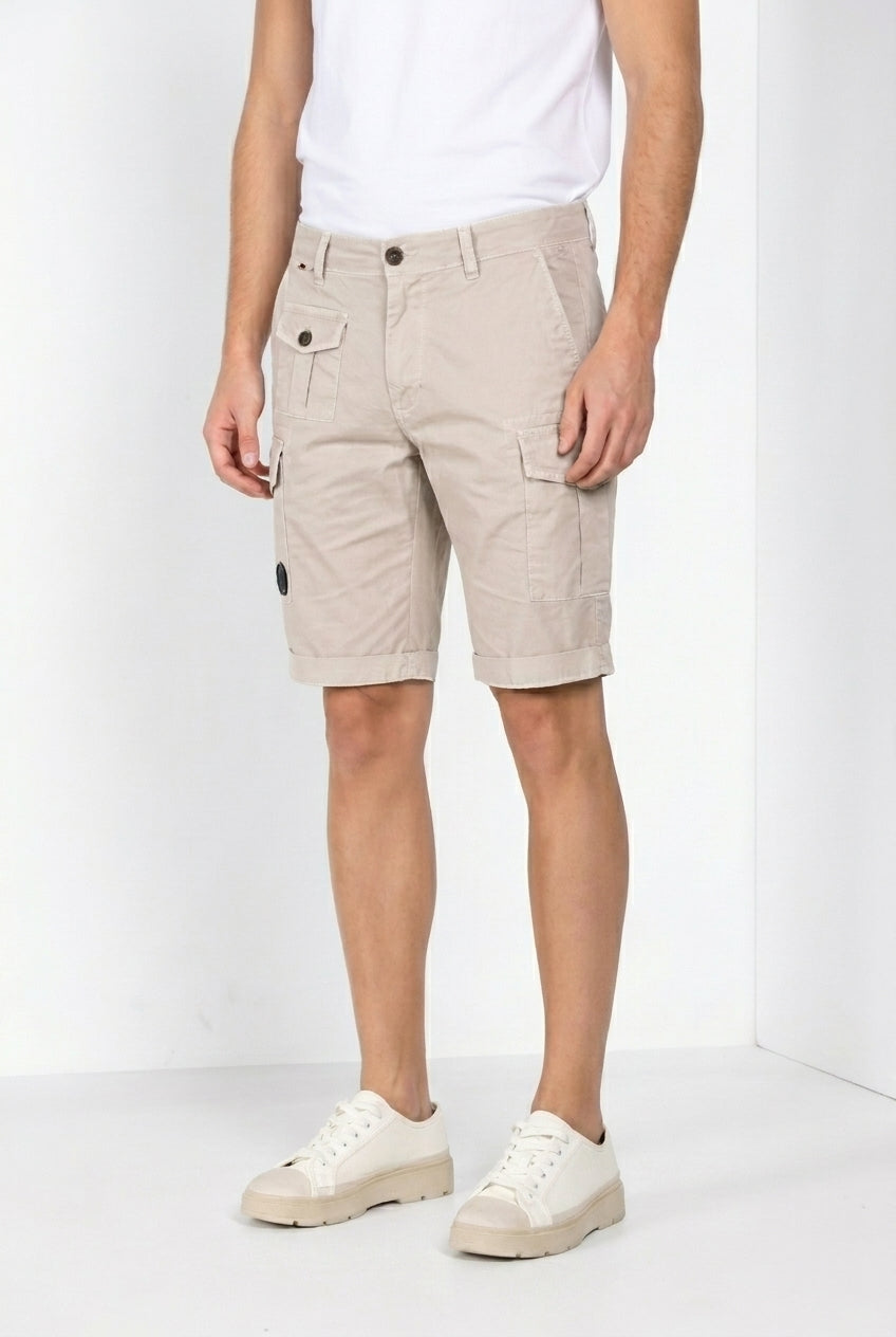 George Coolpocket bermuda cargo uomo in gabardina stretch logo edition carrot fit ①