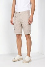 George Coolpocket bermuda cargo uomo in gabardina stretch logo edition carrot fit ①