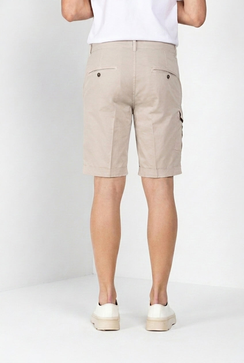 George Coolpocket bermuda cargo uomo in gabardina stretch logo edition carrot fit ①