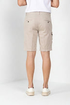 George Coolpocket bermuda cargo uomo in gabardina stretch logo edition carrot fit ①