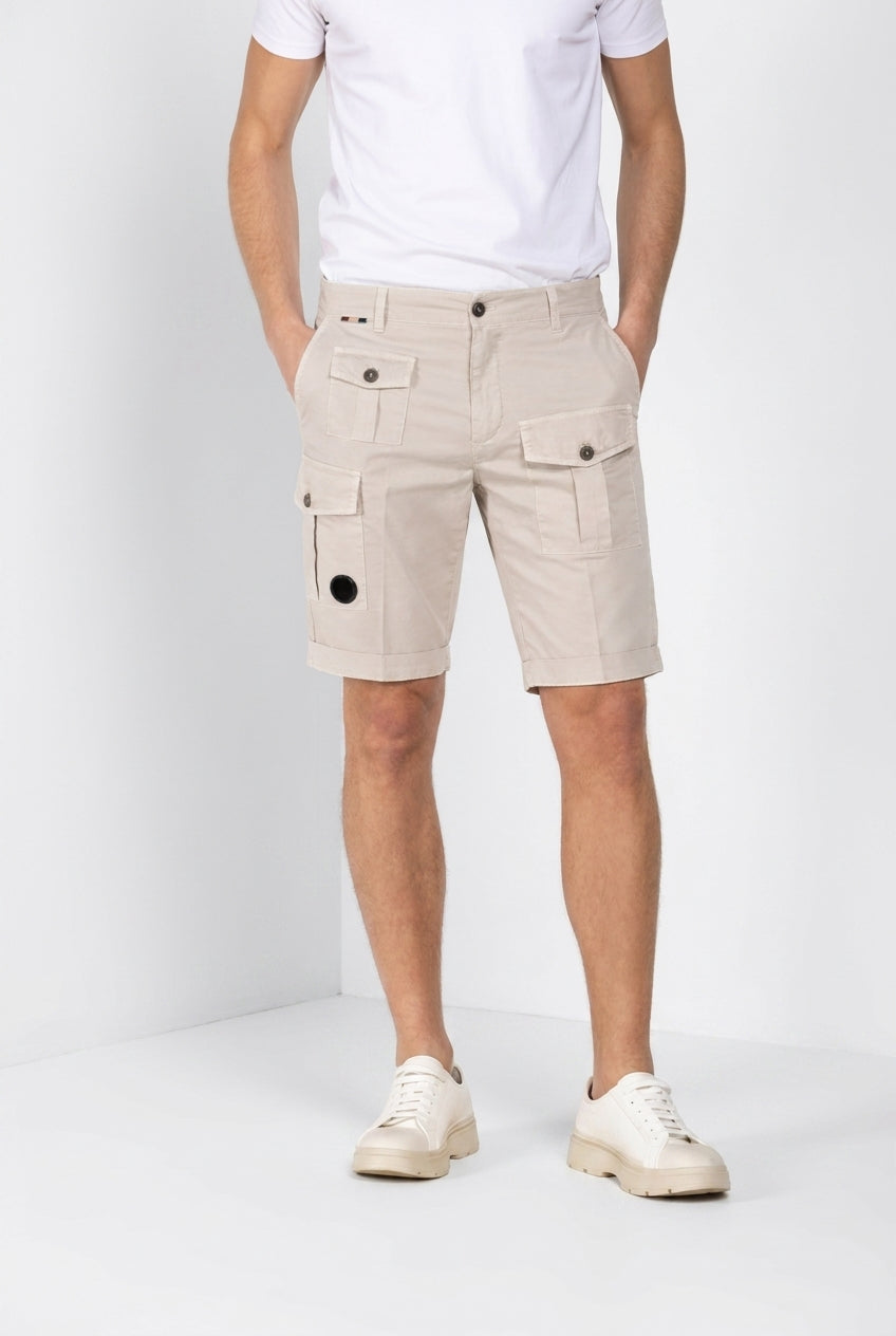 George Coolpocket bermuda cargo hombre en gabardina stretch logo edition carrot fit ①