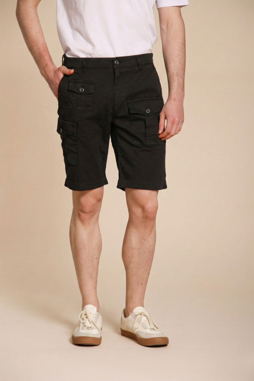 George Coolpocket bermuda cargo uomo in raso stretch logo edition carrot fit ①