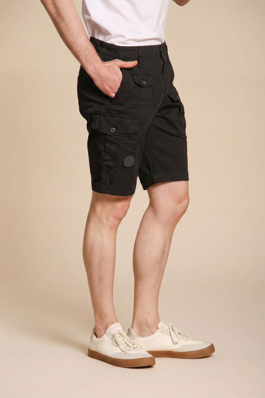 George Coolpocket bermuda cargo uomo in raso stretch logo edition carrot fit ①