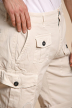 George Coolpocket bermuda cargo uomo in raso stretch logo edition carrot fit ①