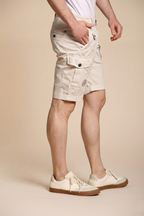 George Coolpocket bermuda cargo uomo in raso stretch logo edition carrot fit ①