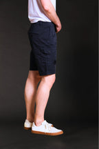 George Coolpocket men's cargo bermuda shorts in stretch satin logo edition carrot fit ①