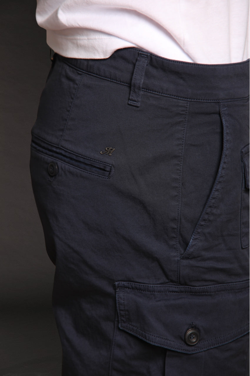 George Coolpocket men's cargo bermuda shorts in stretch satin logo edition carrot fit ①