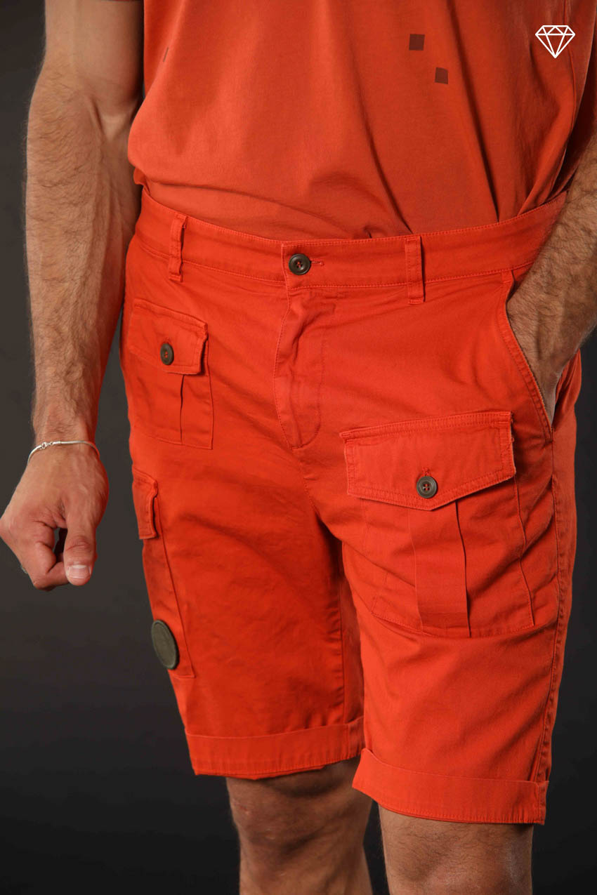 George Coolpocket bermuda cargo pour homme en satin stretch logo edition Carrot fit ①