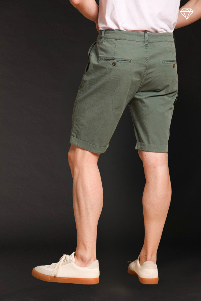 George Coolpocket men's cargo bermuda shorts in stretch satin logo edition carrot fit ①