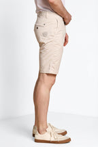 John Coolkhinos men's chino bermuda shorts in pima cotton logo edition carrot fit ①
