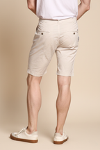 John Coolkhinos bermuda chino uomo in cotone pima logo edition carrot fit ①