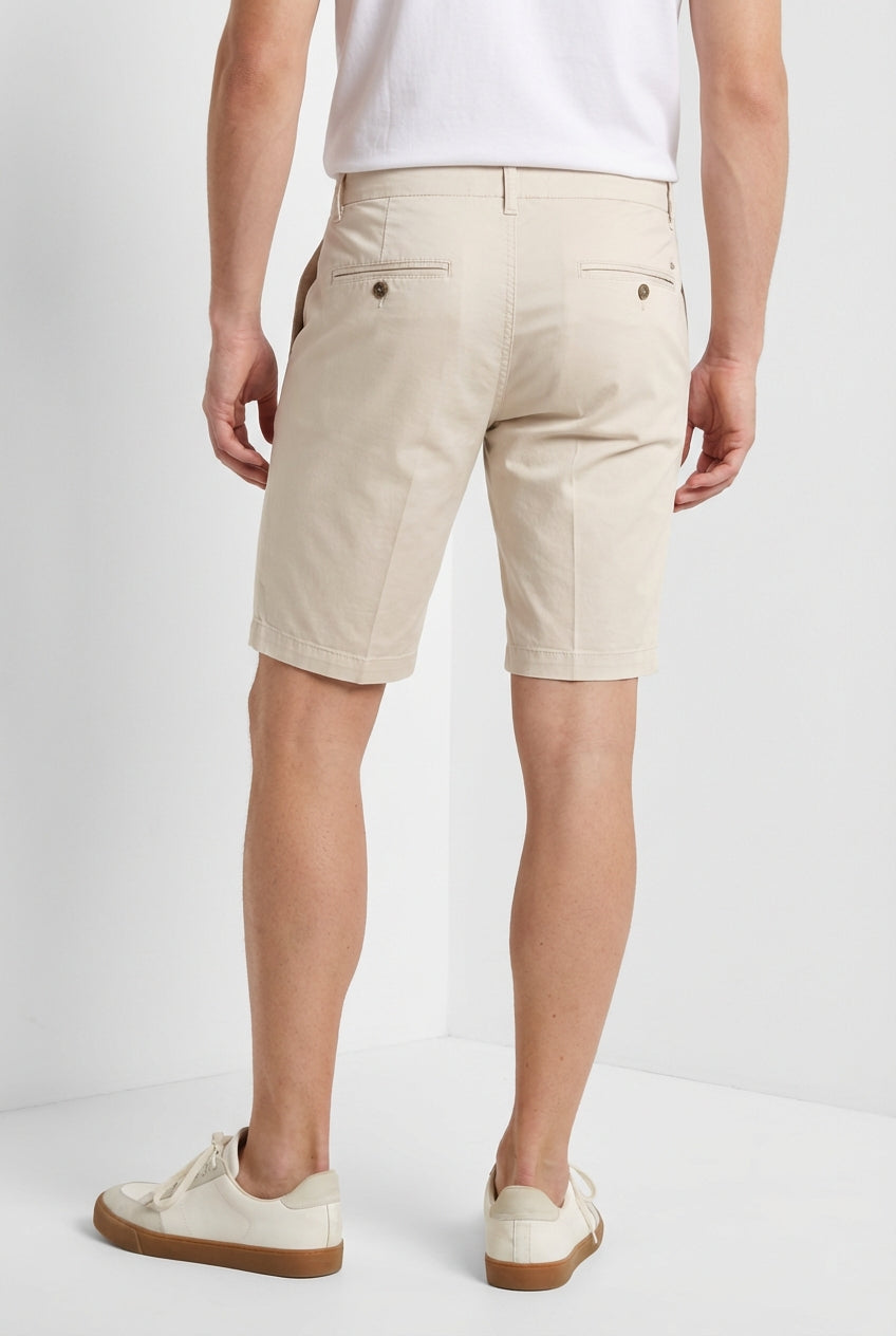 John Coolkhinos men's chino bermuda shorts in pima cotton logo edition carrot fit ①