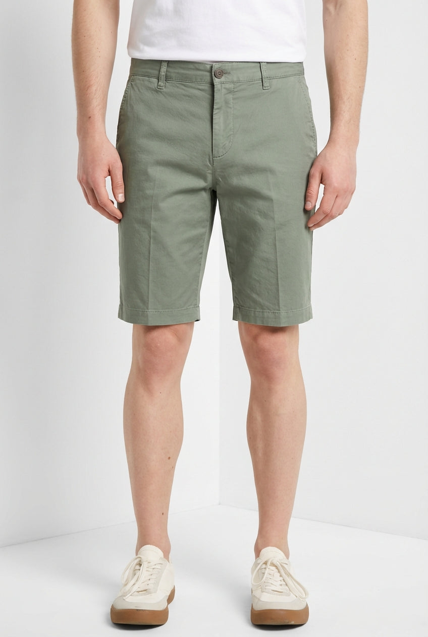 John Coolkhinos men's chino bermuda shorts in pima cotton logo edition carrot fit ①