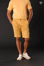 John Coolkhinos men's chino bermuda shorts in pima cotton logo edition carrot fit ①