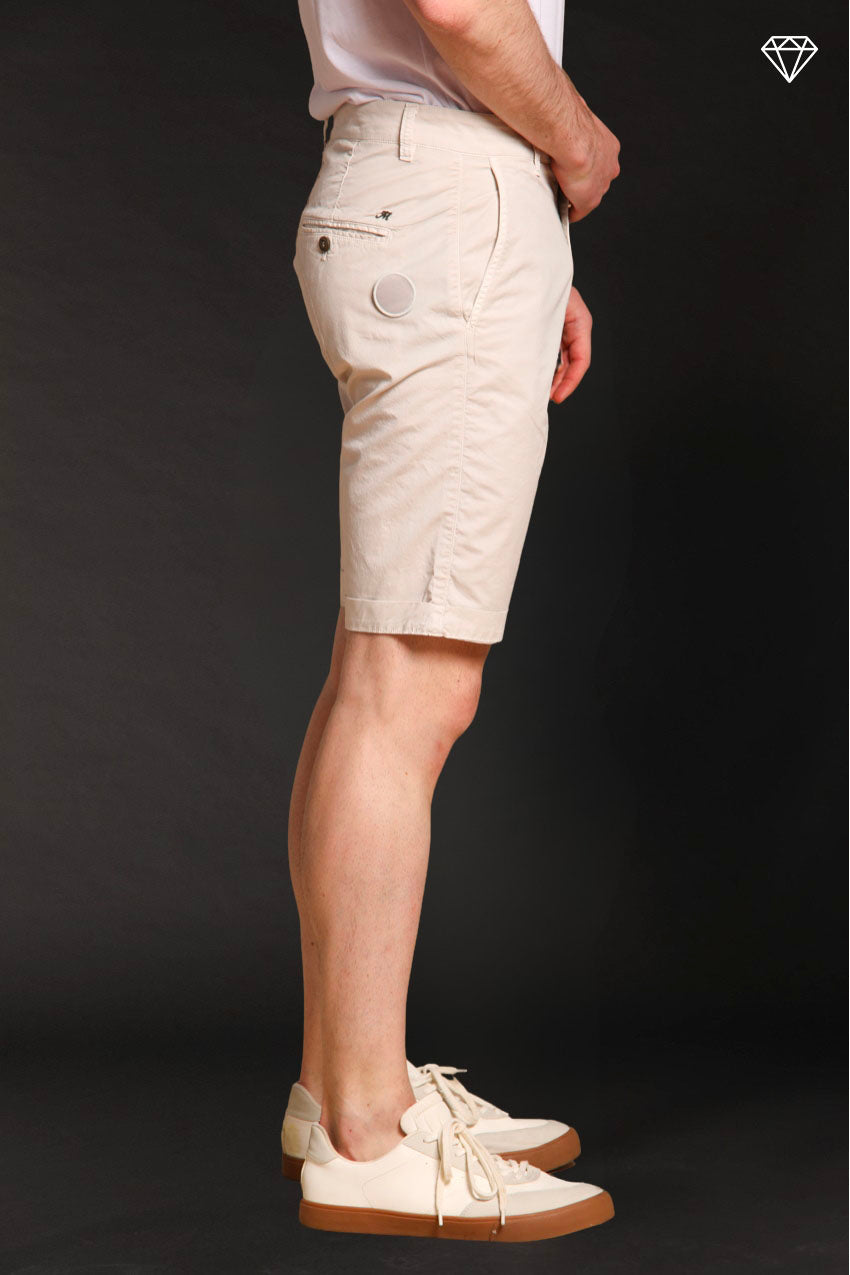 John Coolkhinos bermuda chino uomo in cotone pima logo edition carrot fit ①