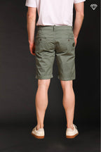John Coolkhinos men's chino bermuda shorts in pima cotton logo edition carrot fit ①