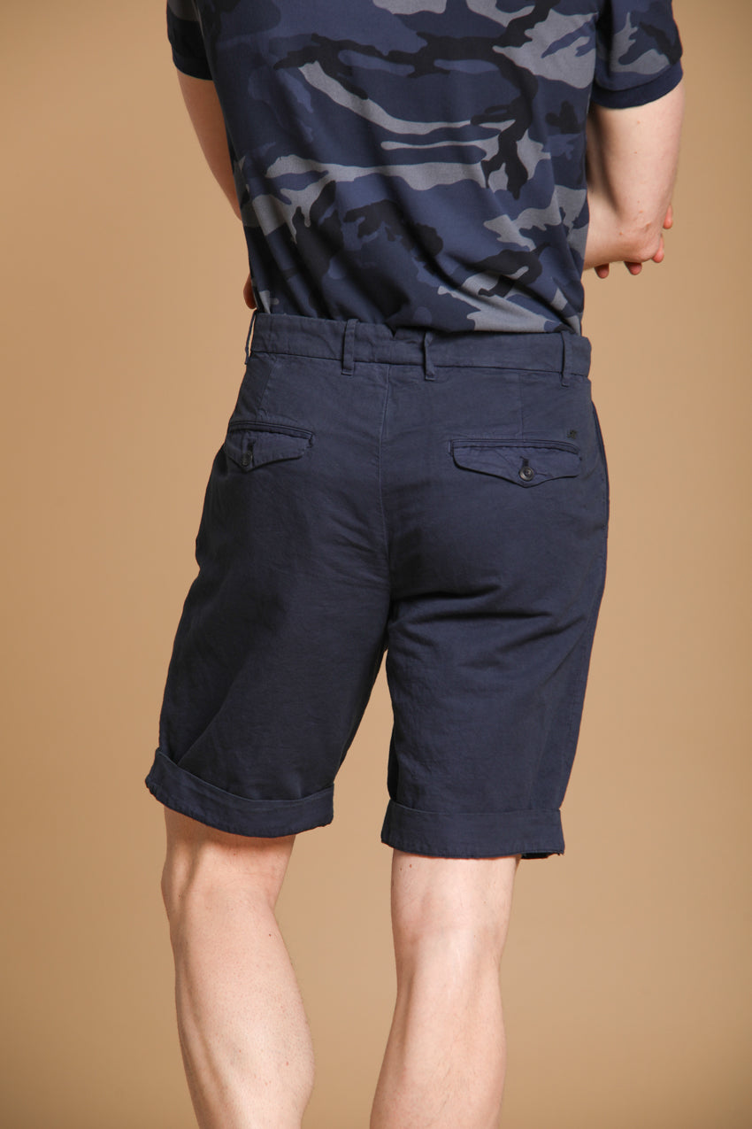 Pinces 22 Brocken bermuda chino homme en mélange de coton et chanvre Relaxed fit