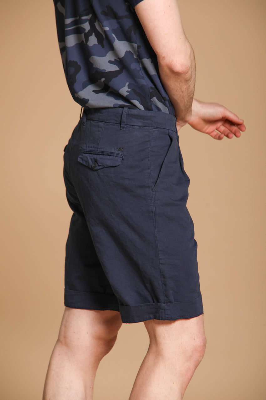 Pinces 22 Brocken bermuda chino homme en mélange de coton et chanvre Relaxed fit