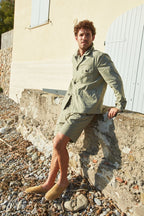 Pinces bermuda chino uomo in canvas oxford relaxed fit