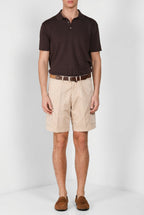 Cargo bermuda cargo hombre en gabardina stretch relaxed fit