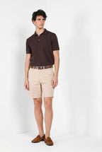 Cargo bermuda cargo hombre en gabardina stretch relaxed fit