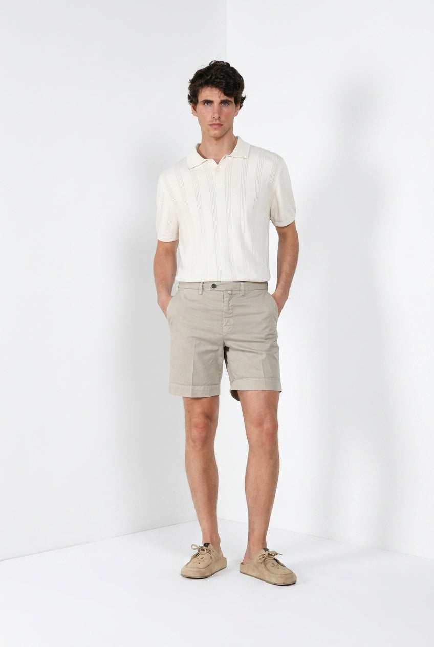 Boston delamere bermuda chino uomo in twill stretch relaxed fit
