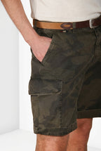 Chile M74 bermuda cargo uomo in canvas stampa camouflage relaxed fit